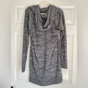 Athleta grey hooded tunic sweater.